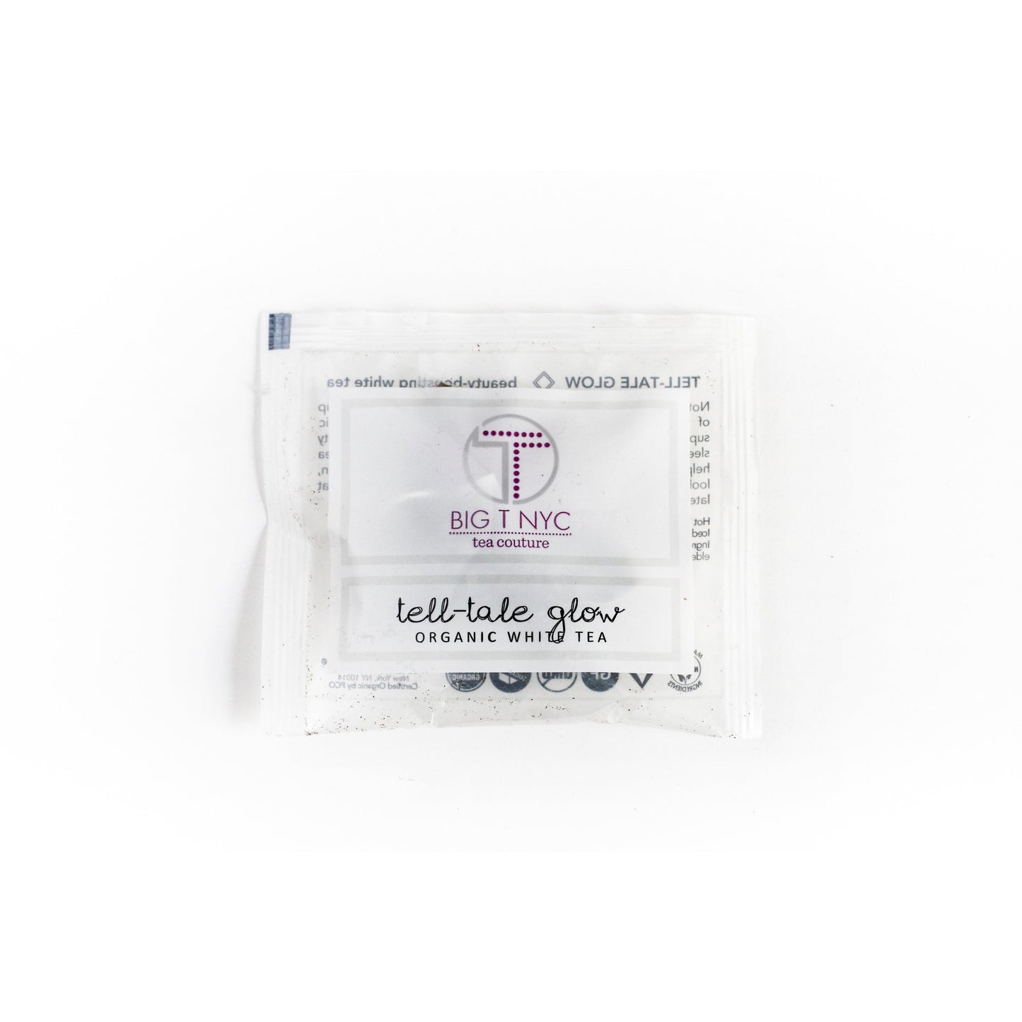 Organic White Tea <br> TELL-TALE GLOW <br> Tea Sachets, TEA SACHETS, Big T NYC, Big T NYC