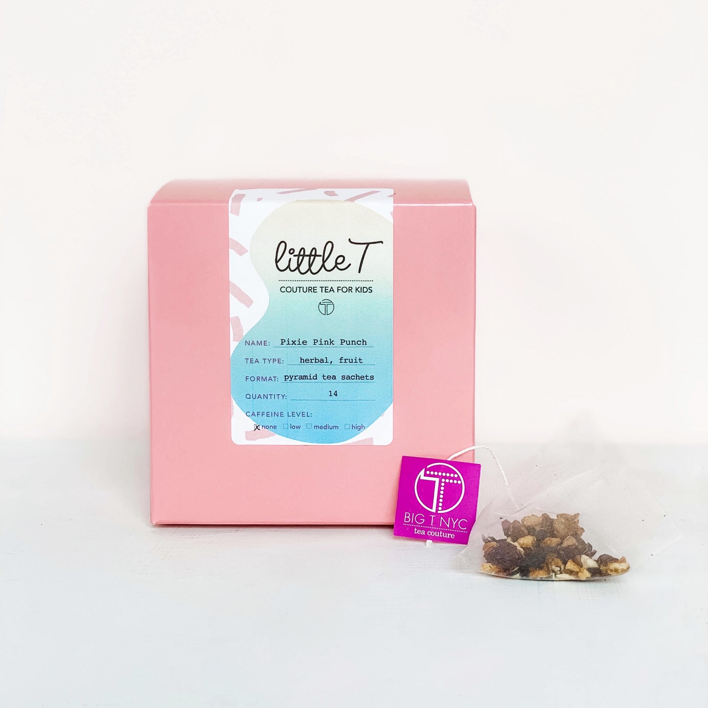 Organic Fruit Tea  <br> PIXIE PINK PUNCH  <br> Tea Sachets, TEA SACHETS, Little T, Big T NYC