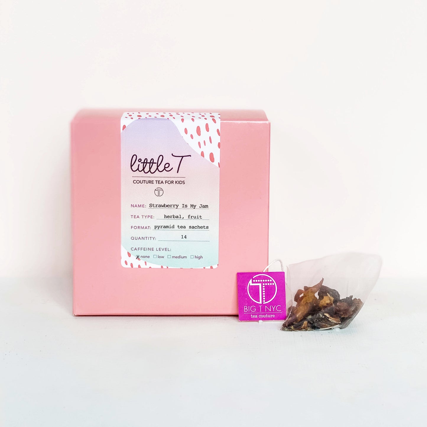 Organic Fruit Tea  <br> STRAWBERRY IS MY JAM <br> Tea Sachets, TEA SACHETS, Little T, Big T NYC