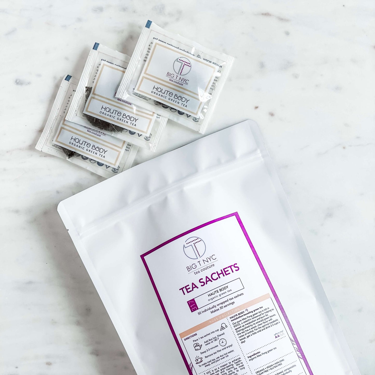 Organic Green Tea <br> HAUTE BODY <br> Tea Sachets